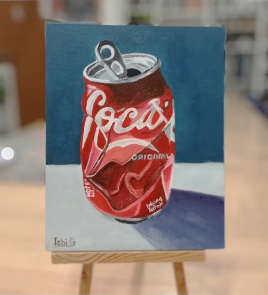 Pintura al óleo de lata de Coca-Cola